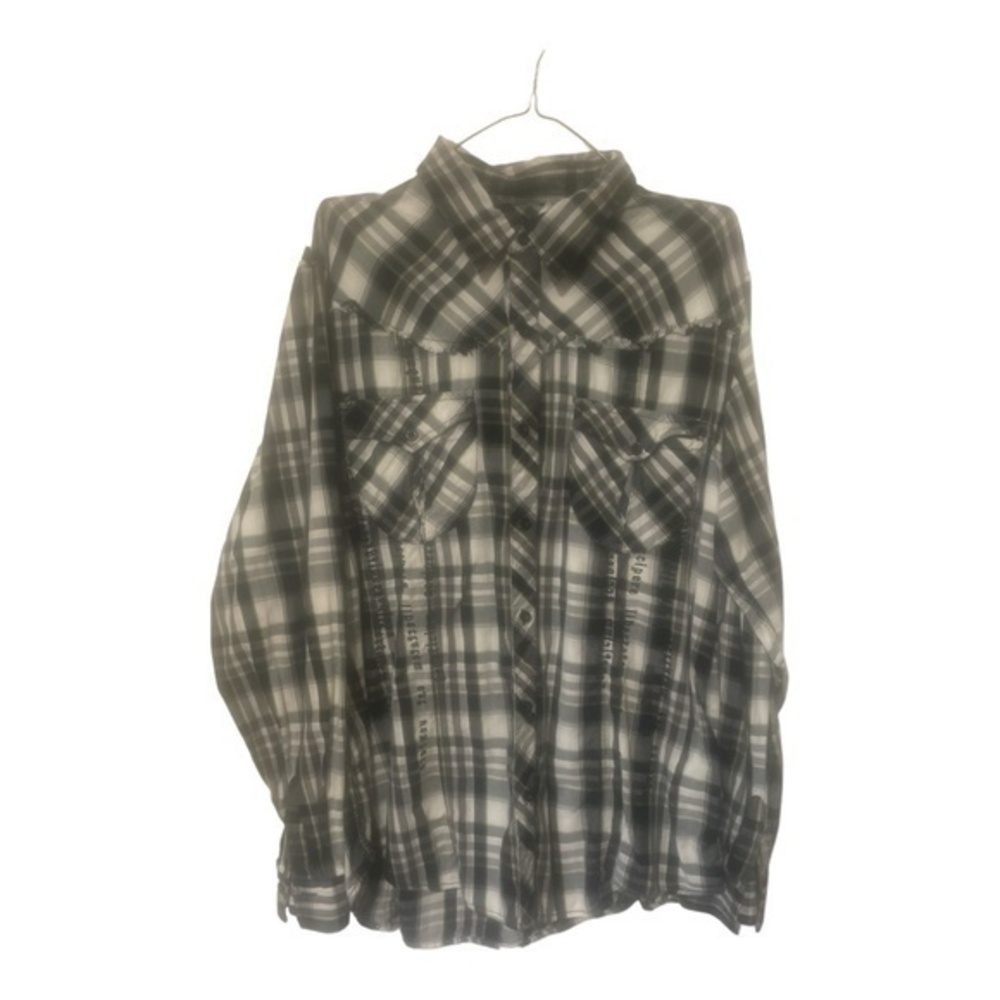 2/$40.Urban Heritage Mens Plaid Long Sleeve Button Up Shirt Embroidered Size XXL